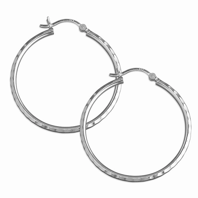 Sterling Silver Hoop Ladies Earrings
