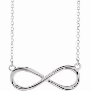 Sterling Silver Infinity-Inspired 16-18" Necklace