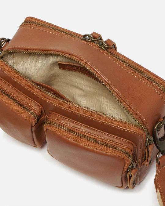 Stitch & Hide Sasha Crossbody Camera Shoulder Bag Maple Brown