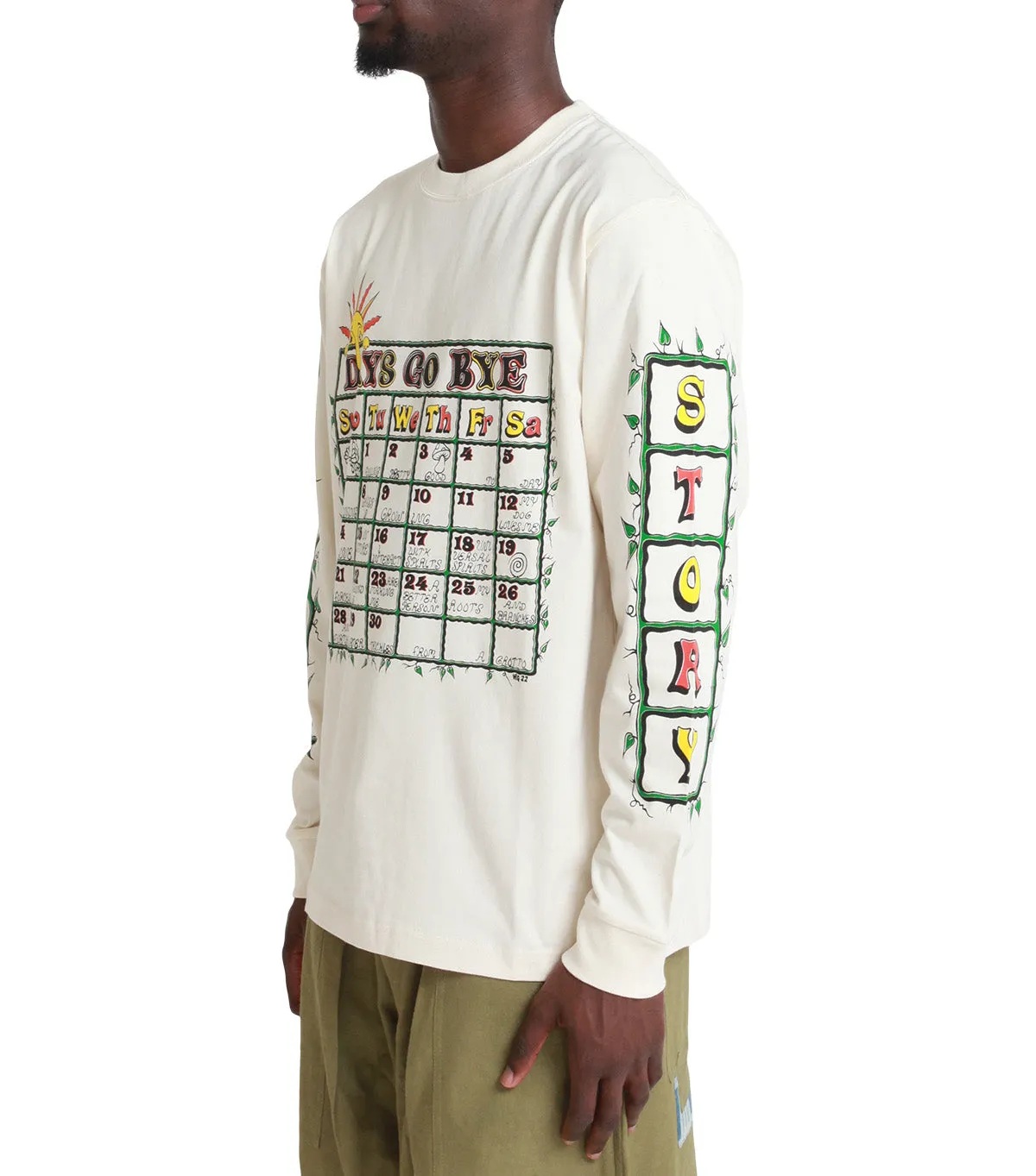 Story MFG Grateful Long Sleeve T-Shirt Ecru