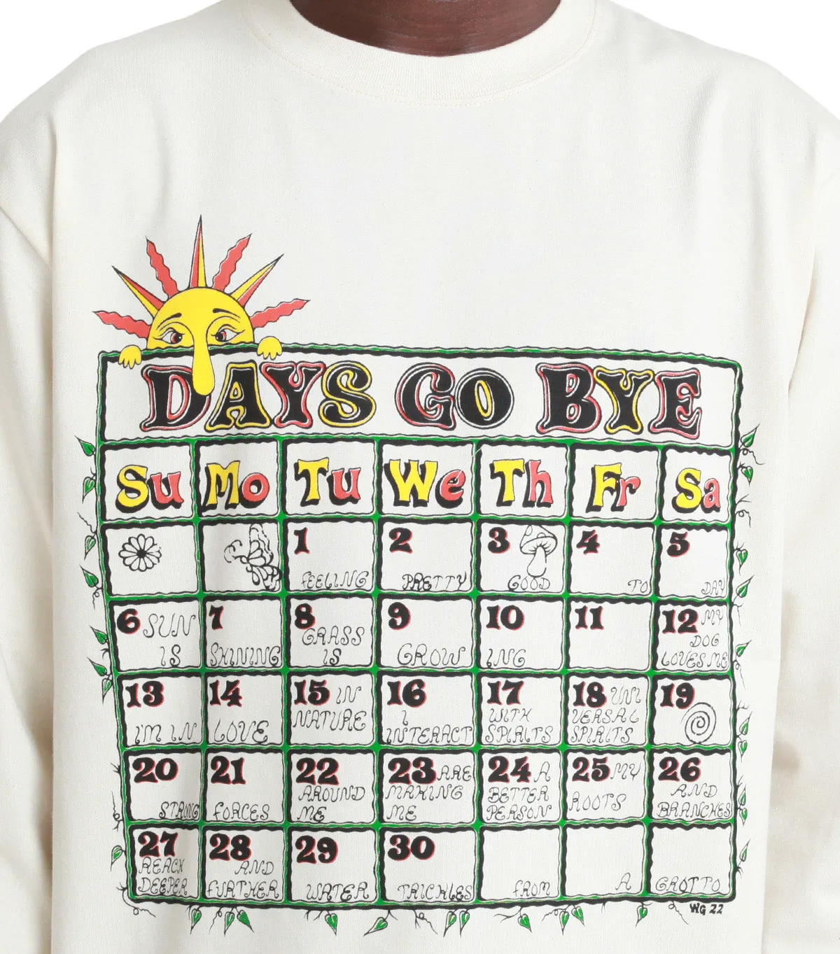 Story MFG Grateful Long Sleeve T-Shirt Ecru