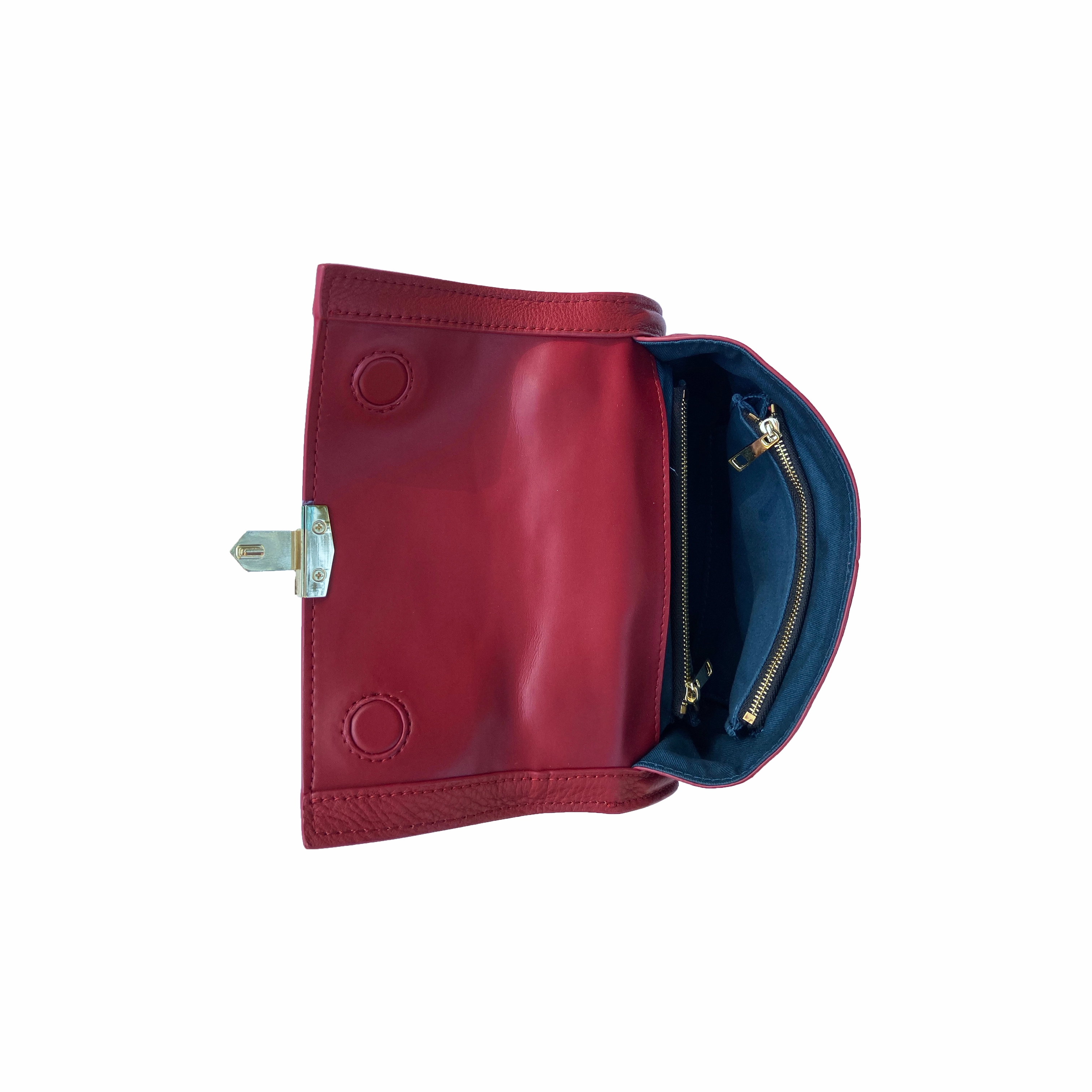 SUSU Linda Red Leather Backpack Shoulder Bag
