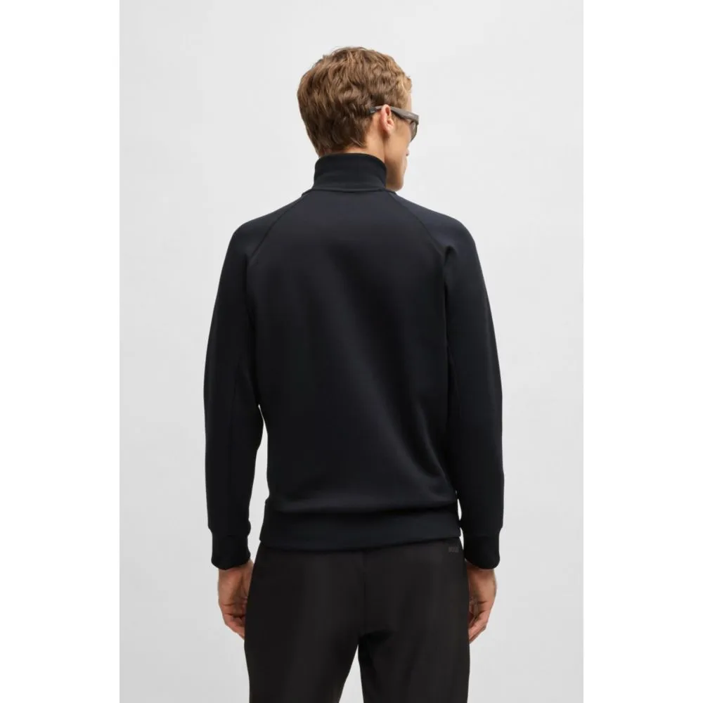Sweatshirt with stretch-cotton inserts