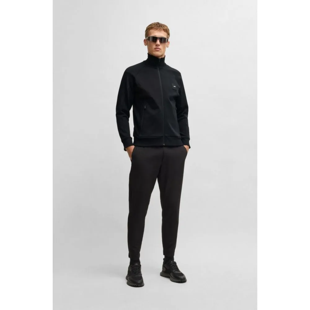 Sweatshirt with stretch-cotton inserts