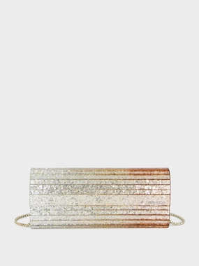 Sweetie Metallic D??grad?? Glitter Plexi Clutch Bag