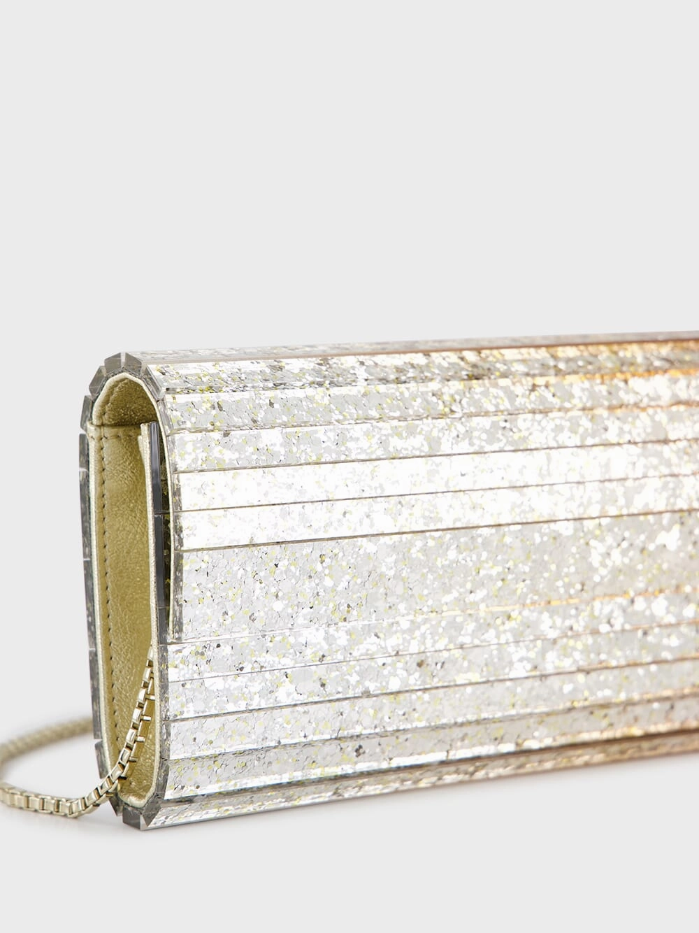 Sweetie Metallic D??grad?? Glitter Plexi Clutch Bag