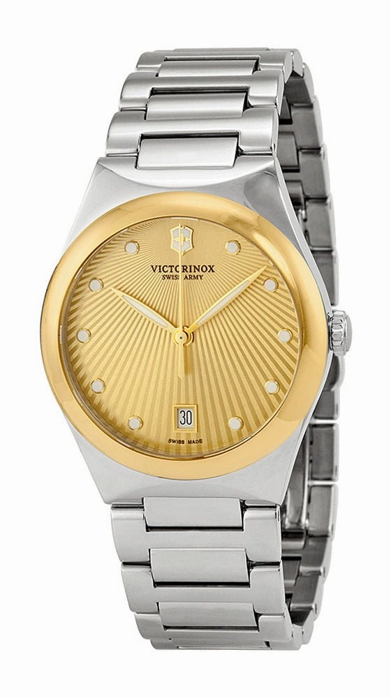 Swiss Army Victoria Gold Tone Steel Womens Watch Gold Tone Dial Calendar 241633