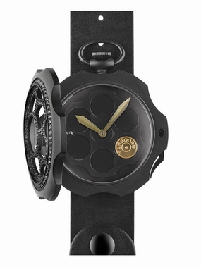 TAMBOORO Men??s watch - ONE SHOT - BLACK PVD - ZIRCONIA - TB-100-BK-ZB-BK-CP