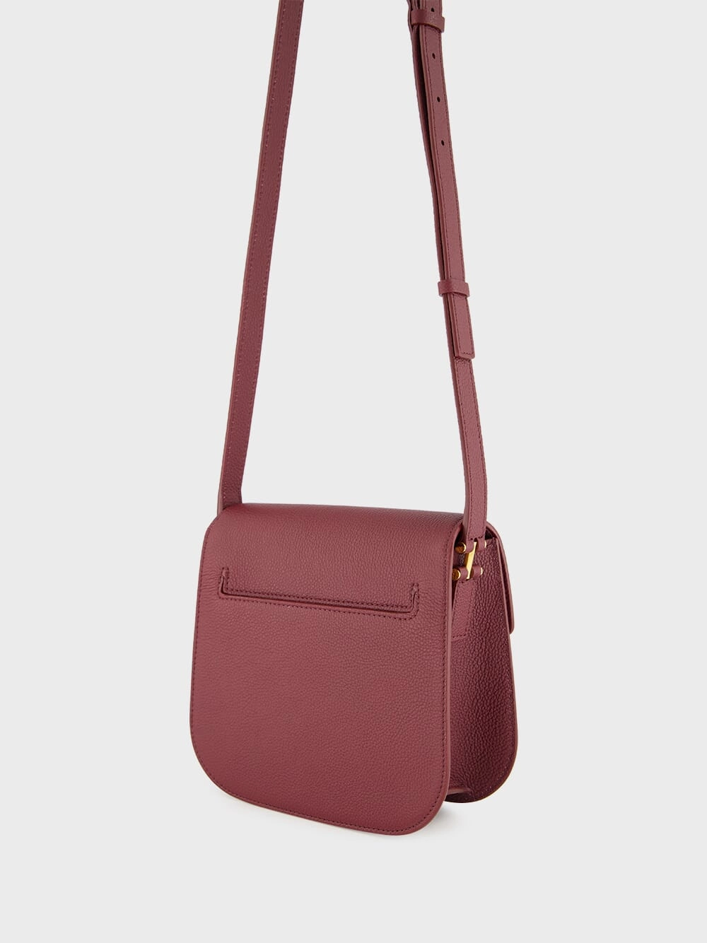 Tara Mini Crossbody in Red Plum Leather