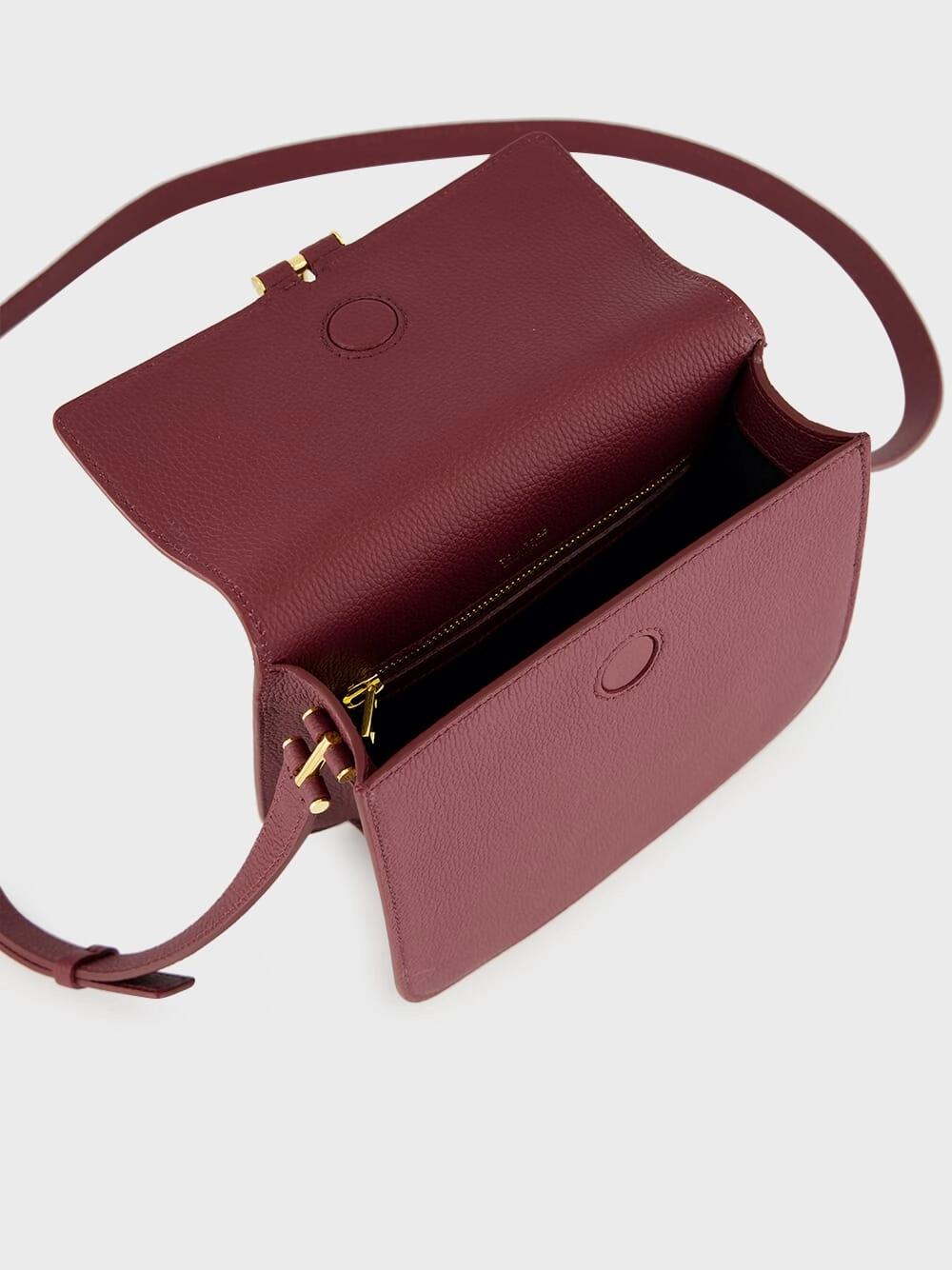 Tara Mini Crossbody in Red Plum Leather