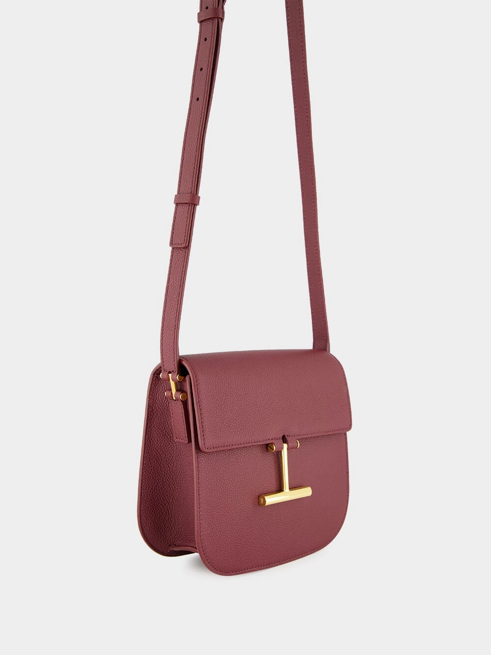Tara Mini Crossbody in Red Plum Leather