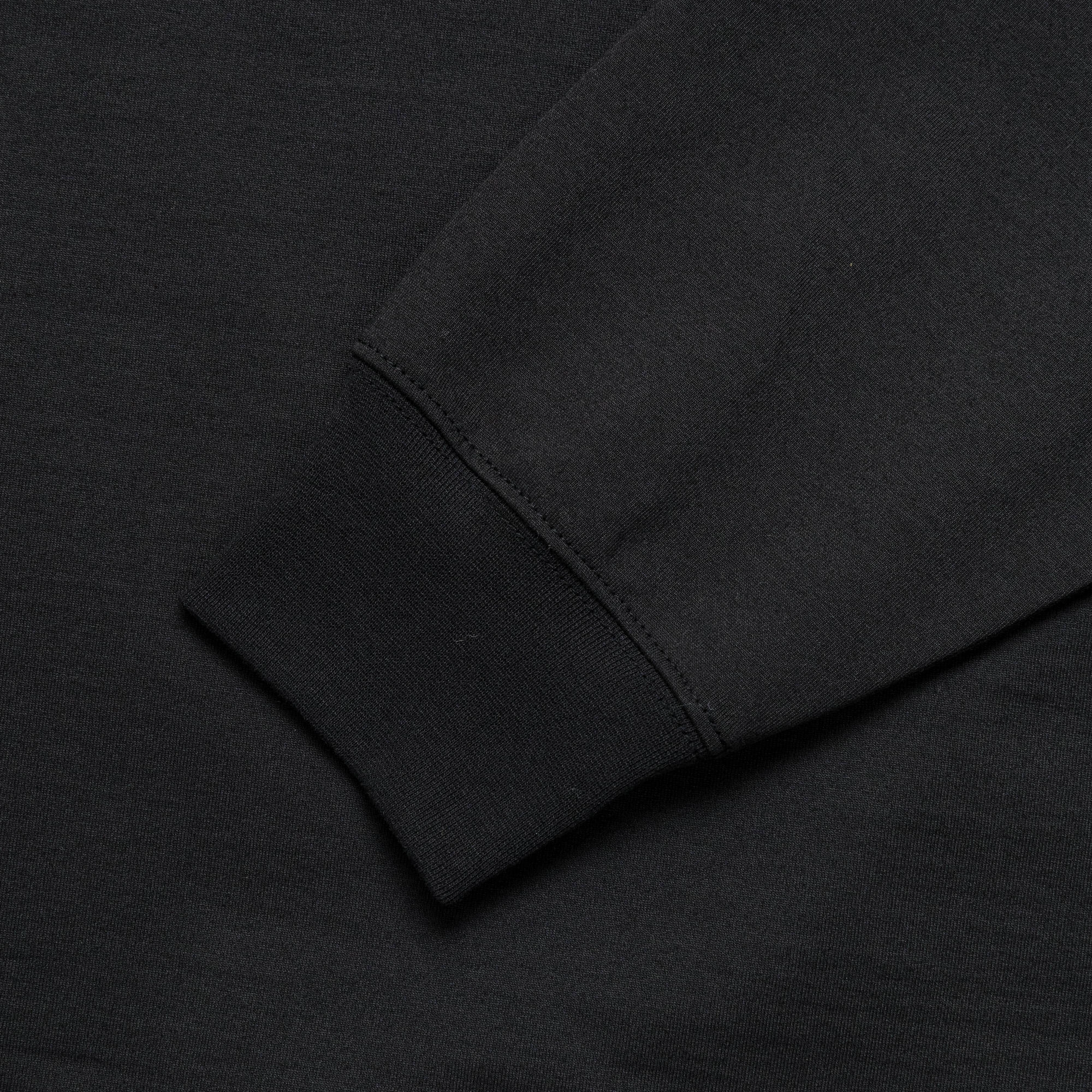 Tech Drawstring LS Tee - Black