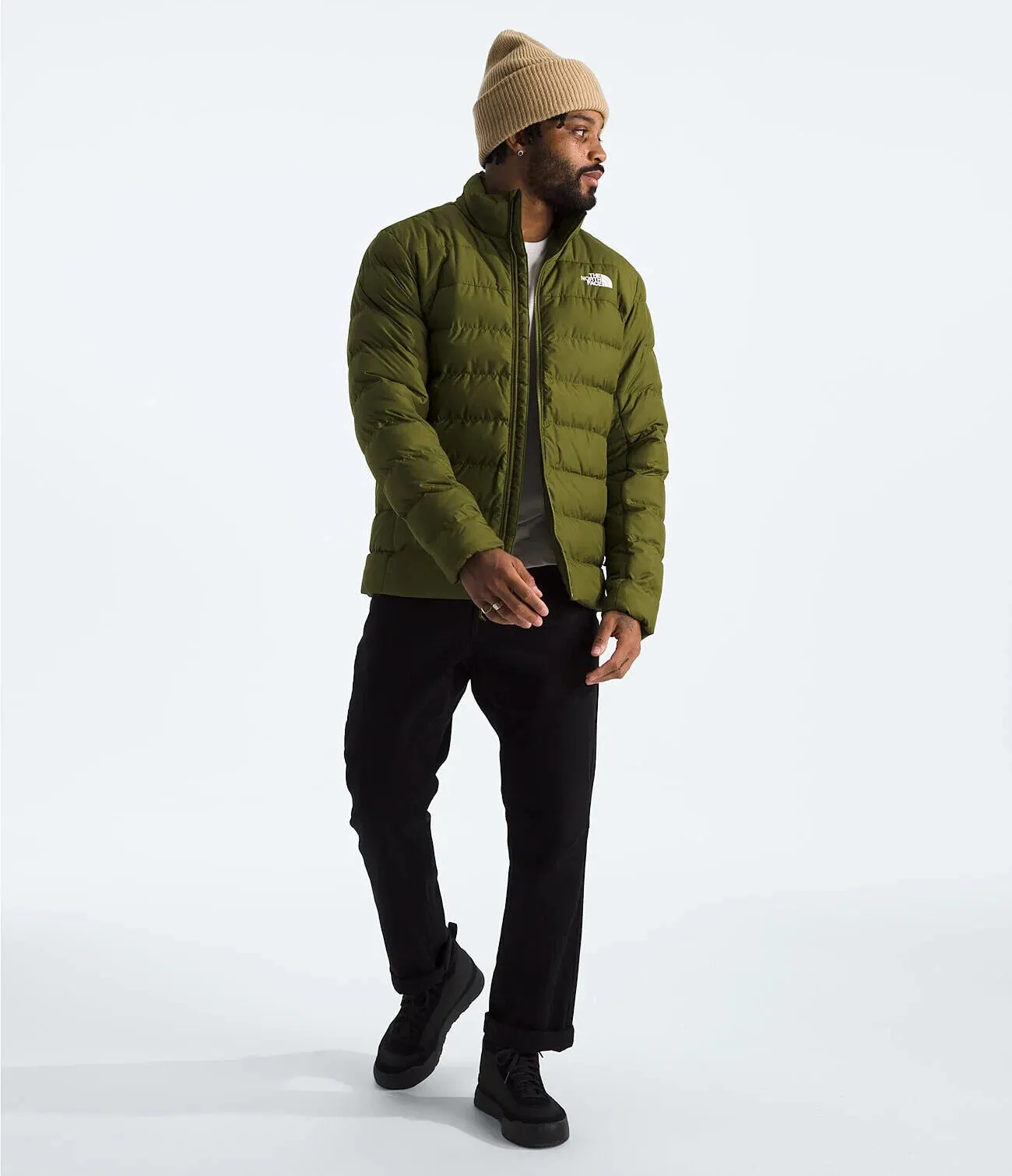 The North Face Aconcagua 3 NF0A84HZPIB Puffer Jacket Mens Olive Full Zip APP1054