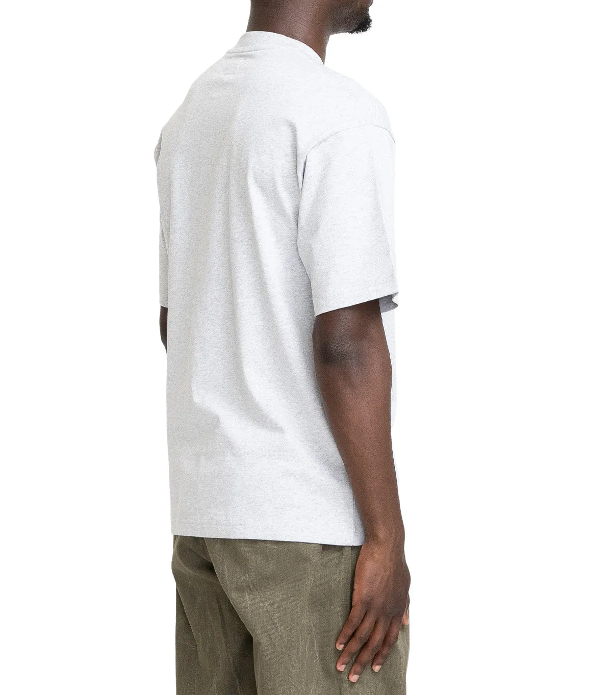 The Trilogy Tapes Logo Stripes T-Shirt Heather Grey