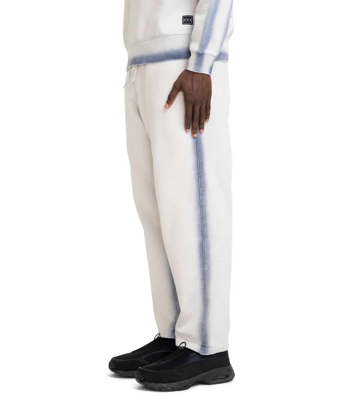 The Trilogy Tapes Overdye Open Hem Jogger Grey Blue