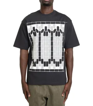 The Trilogy Tapes Tetris Teeth T-Shirt Glow In The Dark Black