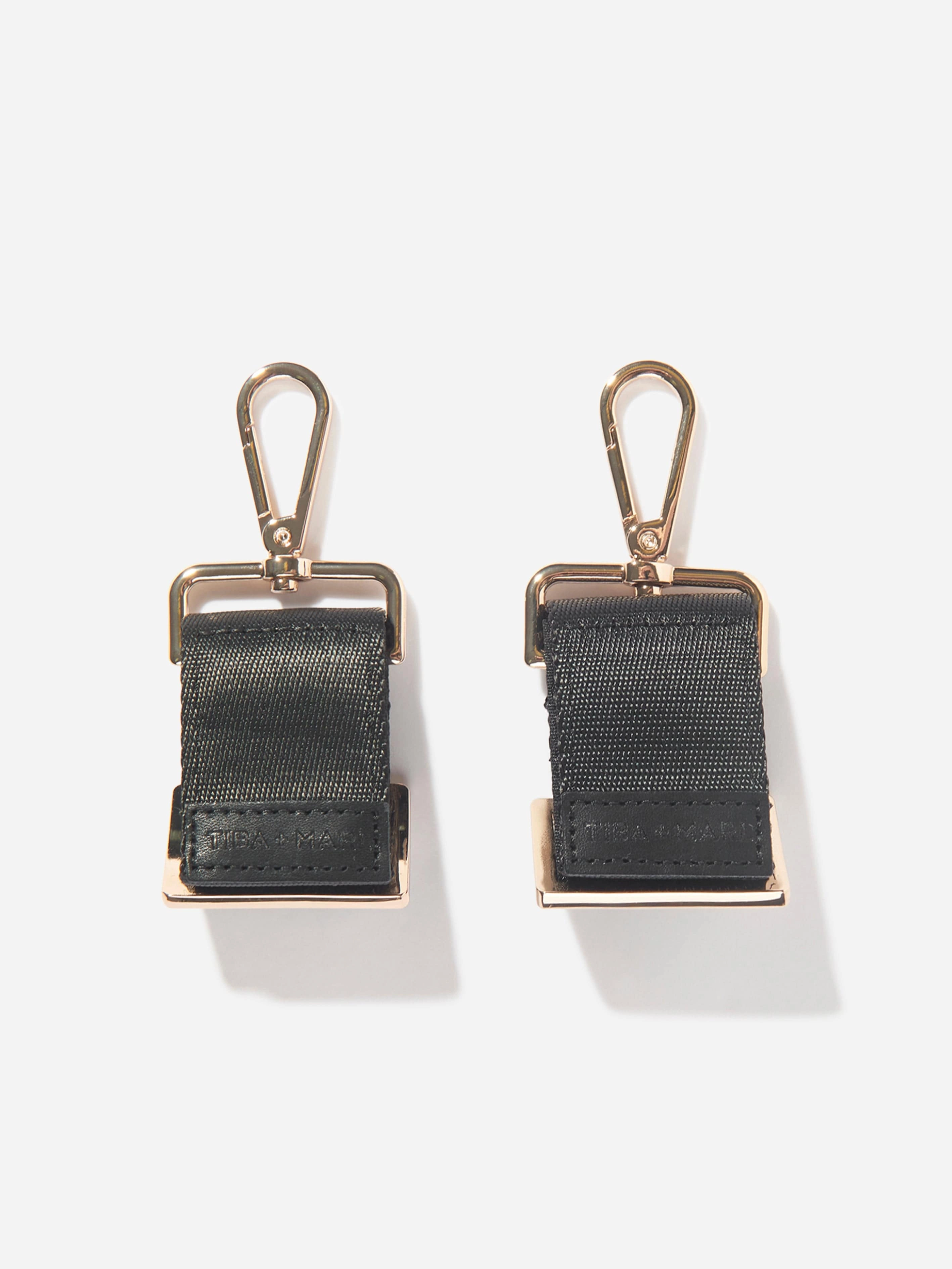 Tiba   Marl Baby Stroller Clips in Black/Gold