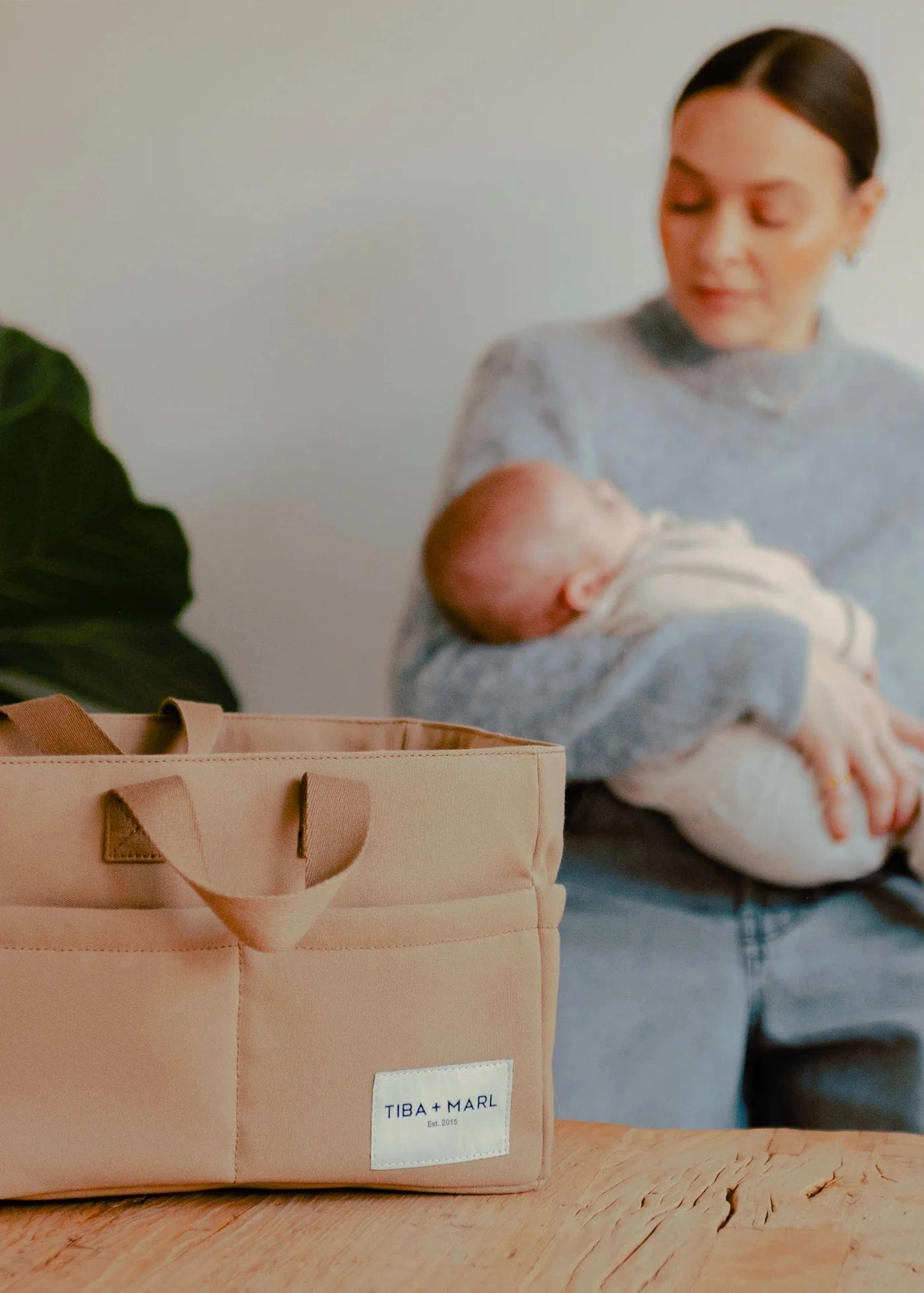 Tiba   Marl Baby The Canvas Organiser Caddy in Beige (26cm)