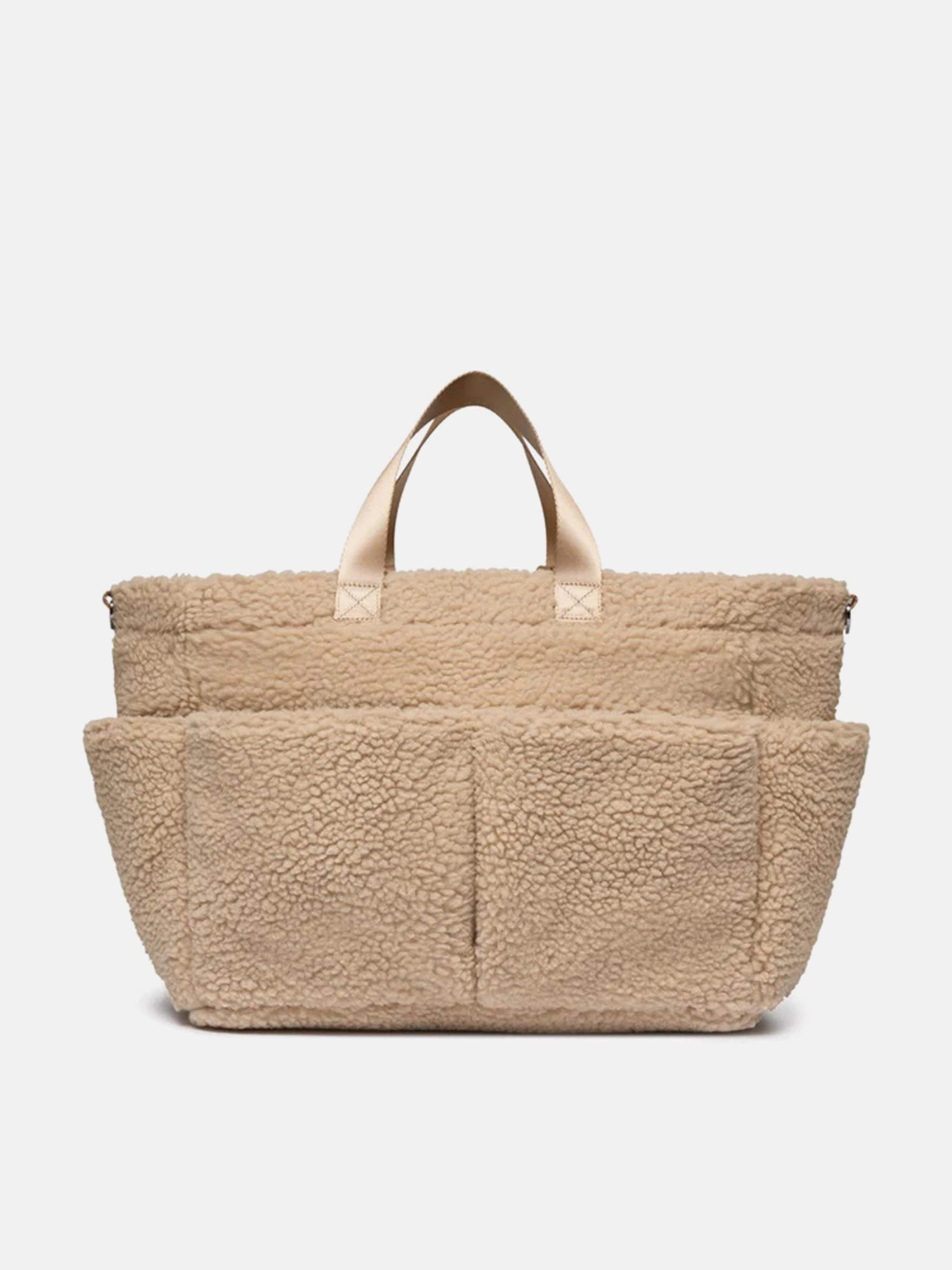 Tiba   Marl Baby The Tote Borg Fleece in Beige (30cm)
