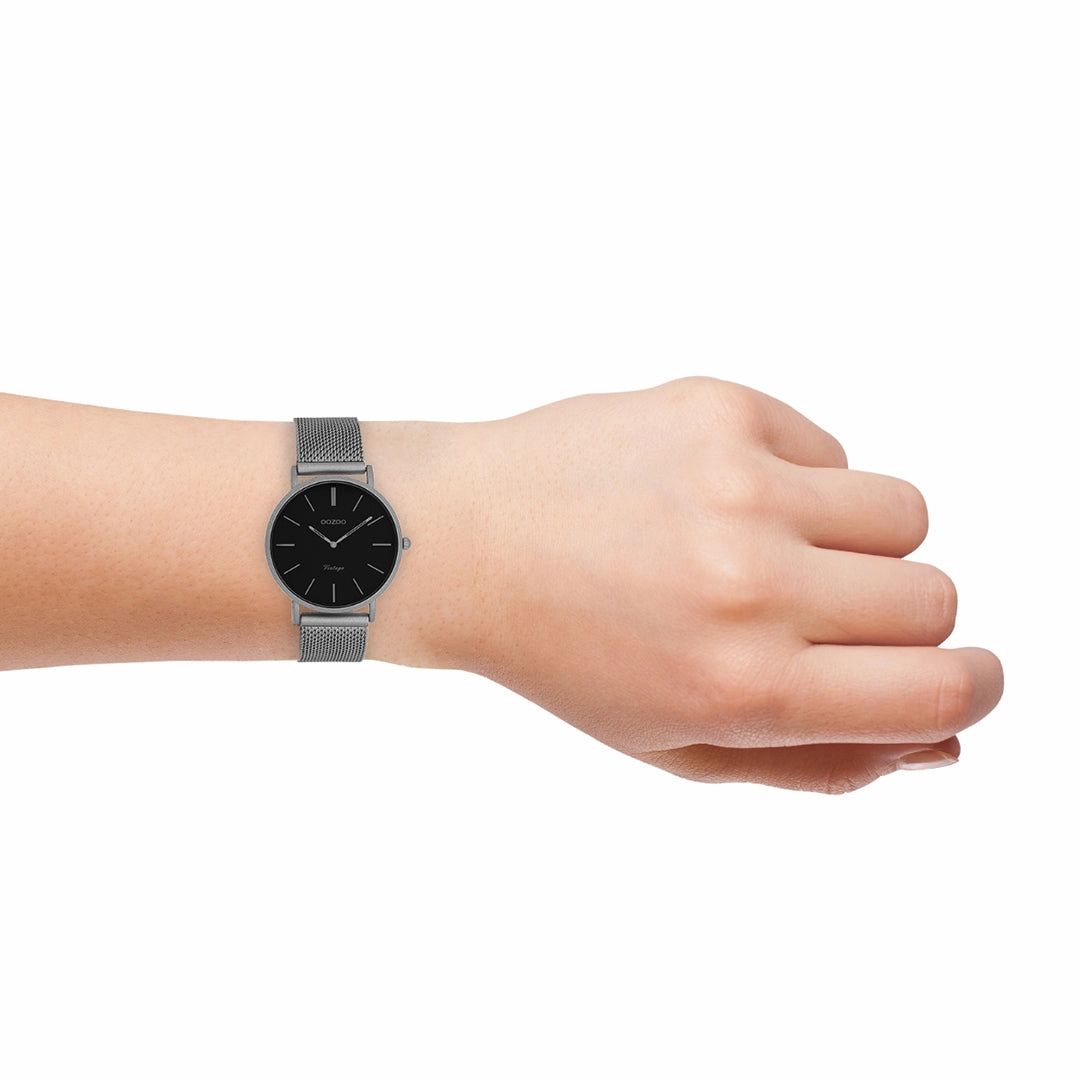 Titanium OOZOO watch with metal mesh bracelet - C9931
