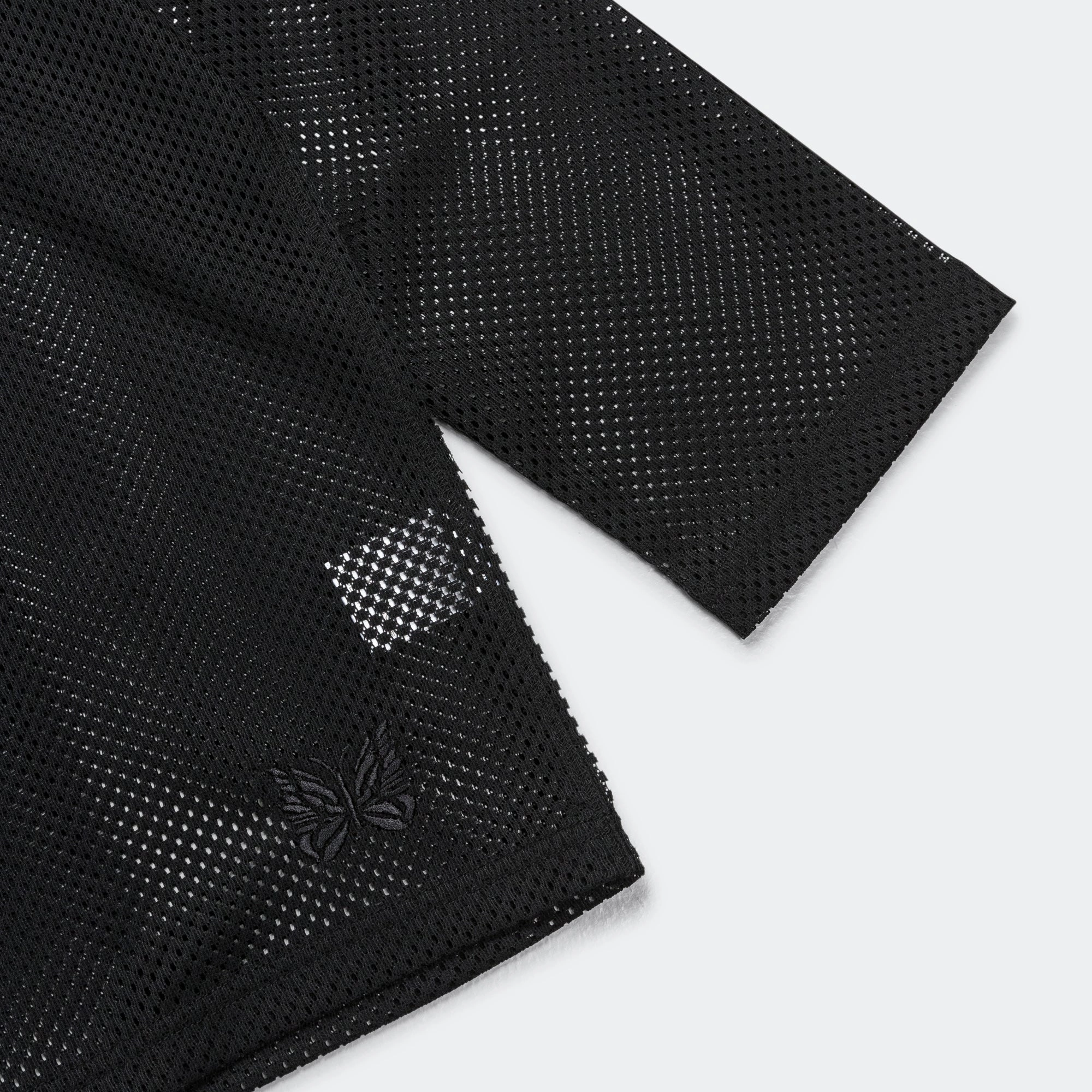 U-Neck LS Tee - Black Raschel Lace