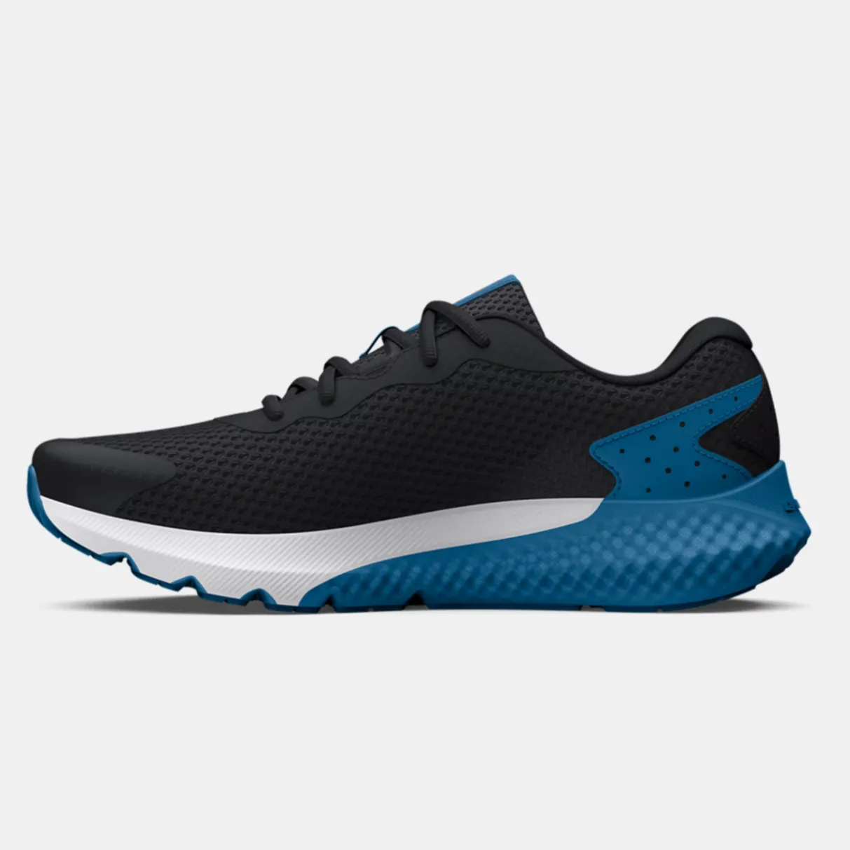 Under Armour Black/Cosmic Blue/Orange Blast Charged Rogue 3 Children??s Sneaker