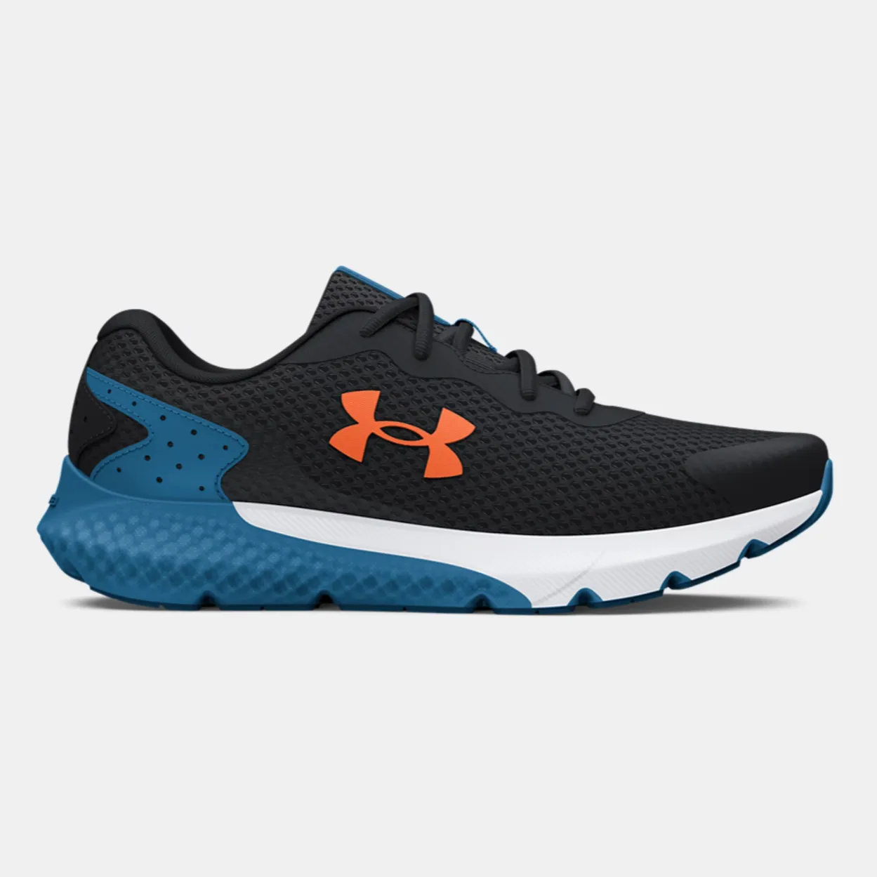 Under Armour Black/Cosmic Blue/Orange Blast Charged Rogue 3 Children??s Sneaker