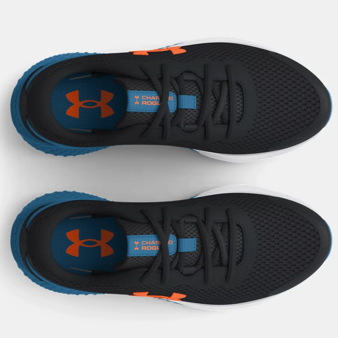 Under Armour Black/Cosmic Blue/Orange Blast Charged Rogue 3 Children??s Sneaker