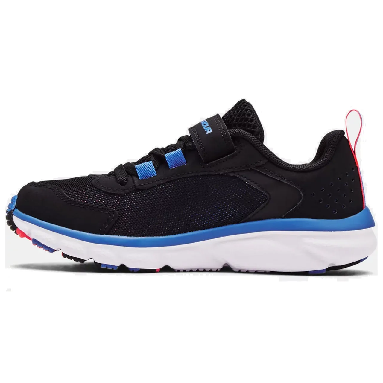 Under Armour Black/White/Victory Blue Assert 9 Children??s A/C Sneaker