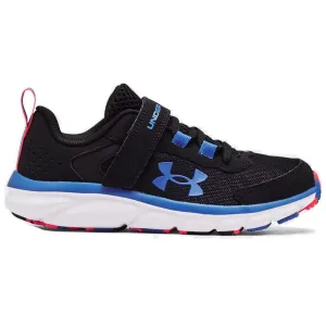 Under Armour Black/White/Victory Blue Assert 9 Children??s A/C Sneaker