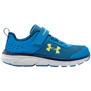 Under Armour Electric Blue/Halo Grey/Yellow Ray Assert 8 Children??s Sneaker