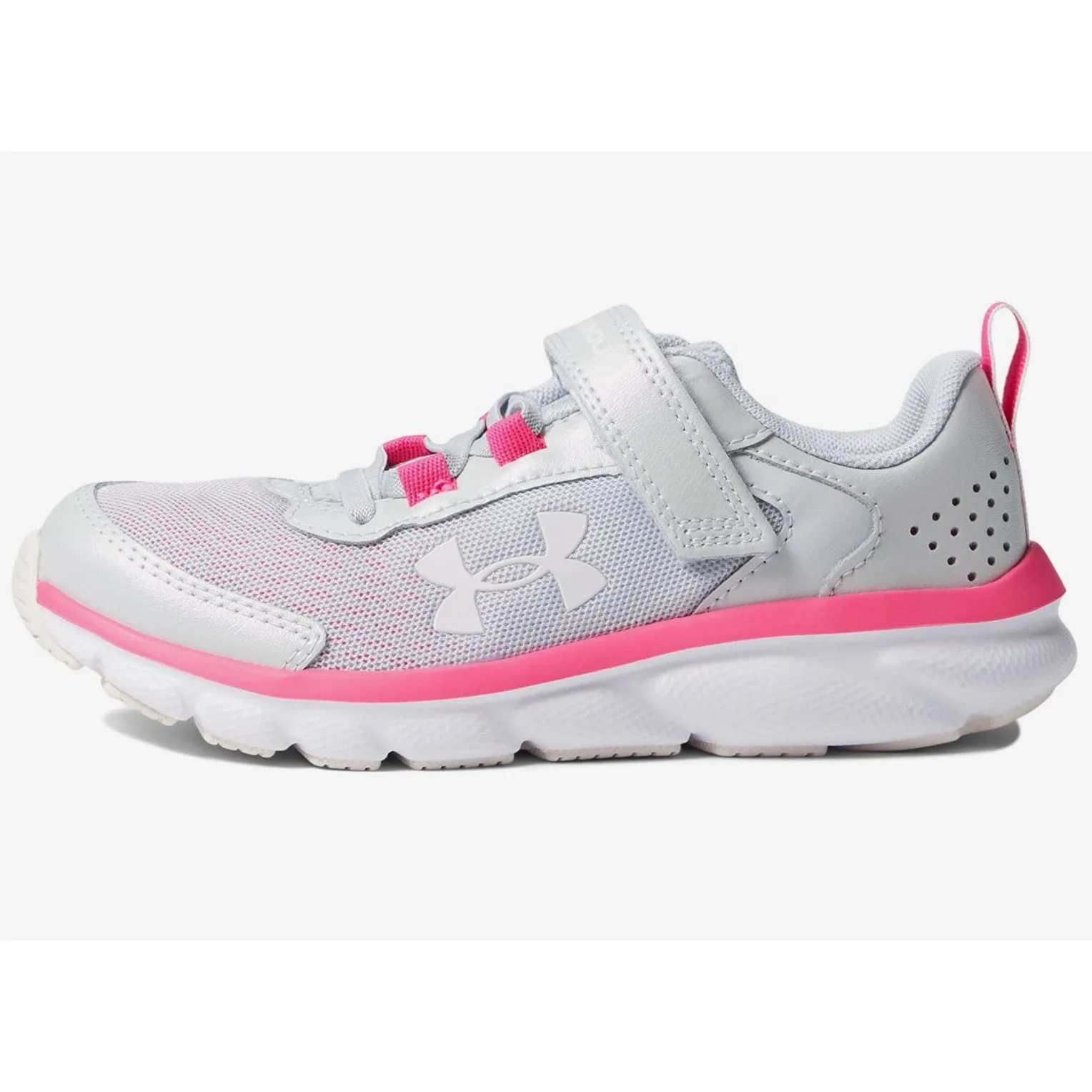 Under Armour Halo Grey/White/Pink Note Assert 9 Pearl Children??s Sneaker