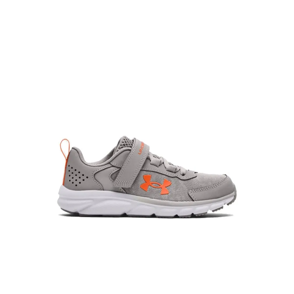 Under Armour Mod Grey/White/Blaze Orange Assert 9 Children??s A/C Sneaker