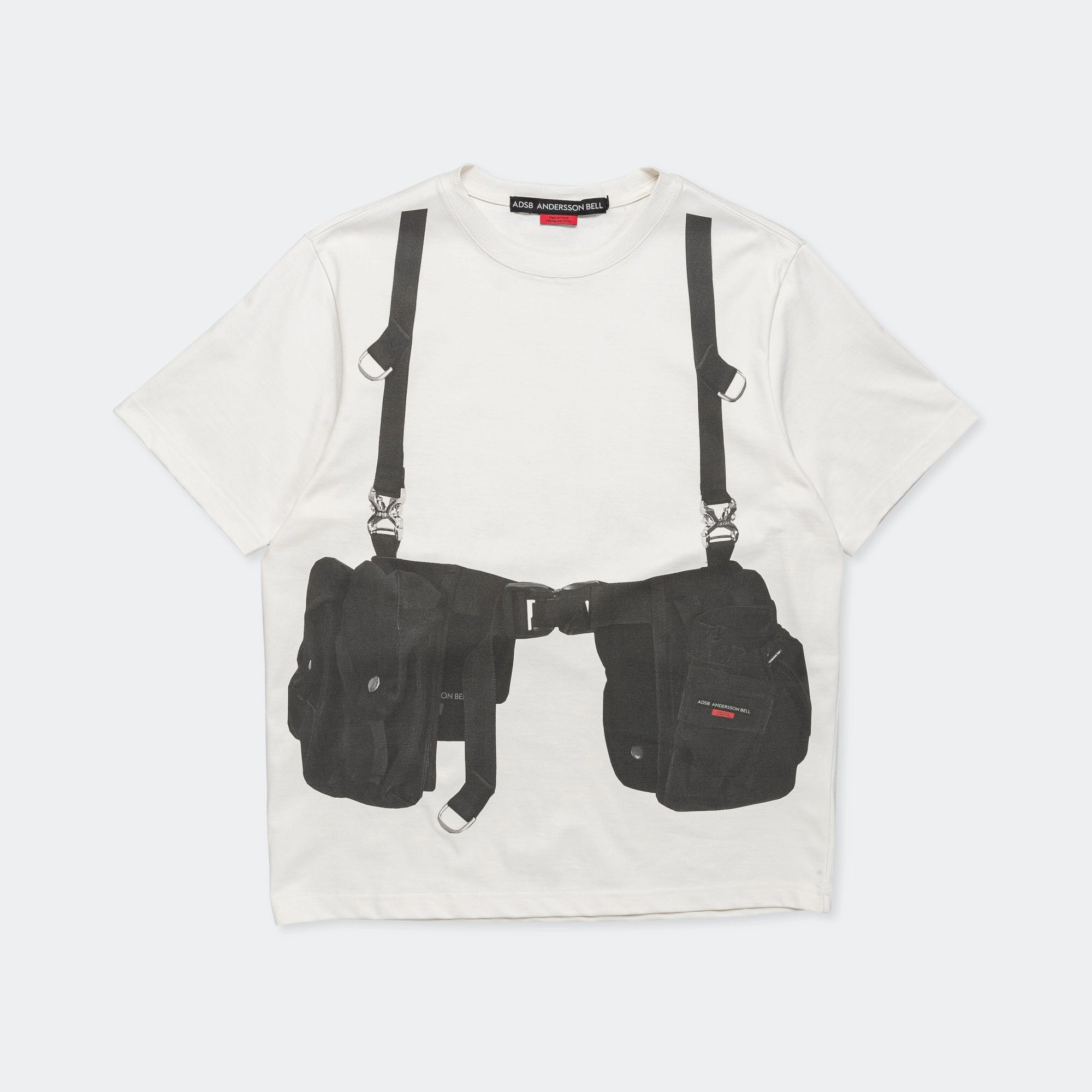 Utility Vest Trompe L'oeil T-Shirt - White