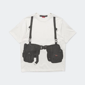 Utility Vest Trompe L'oeil T-Shirt - White