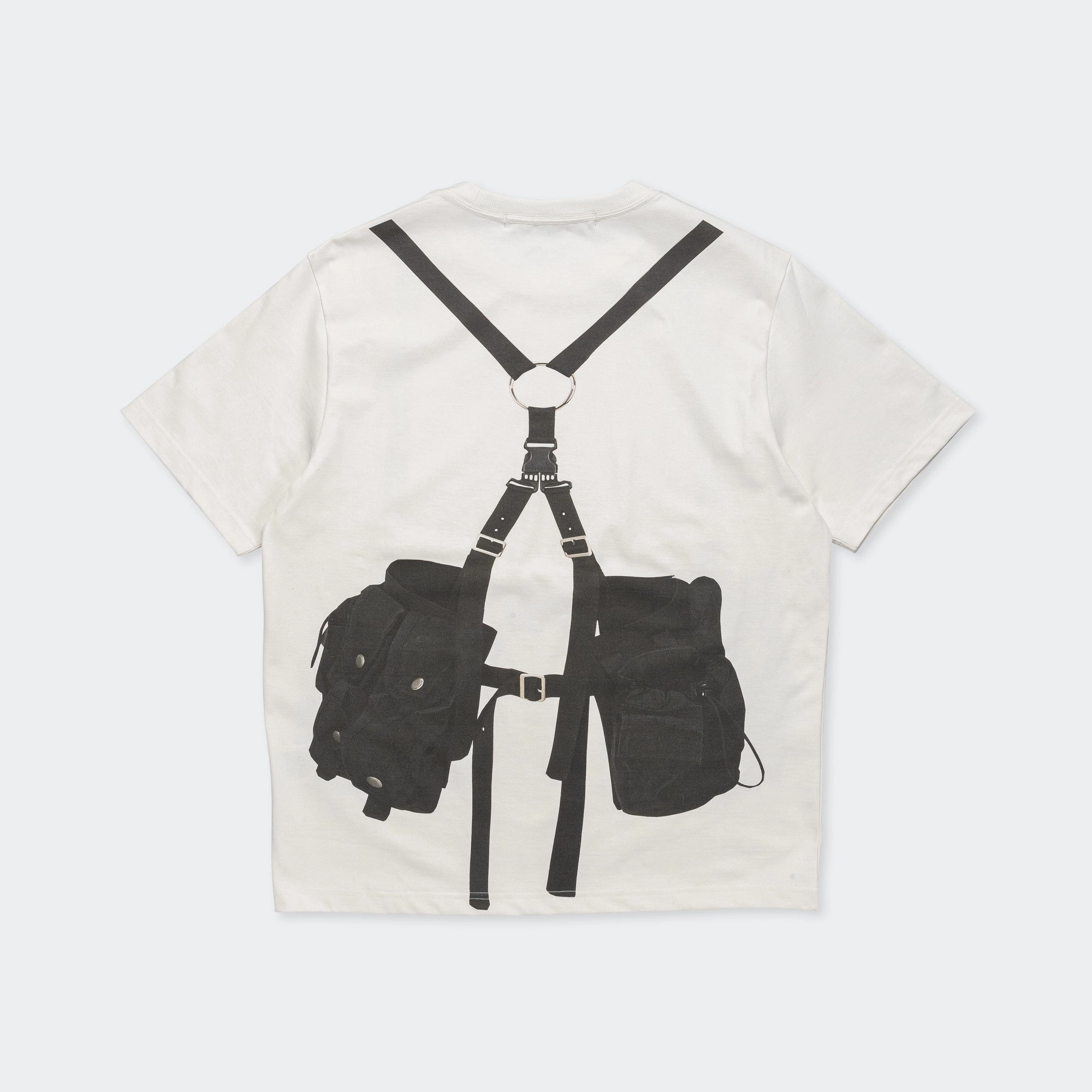 Utility Vest Trompe L'oeil T-Shirt - White