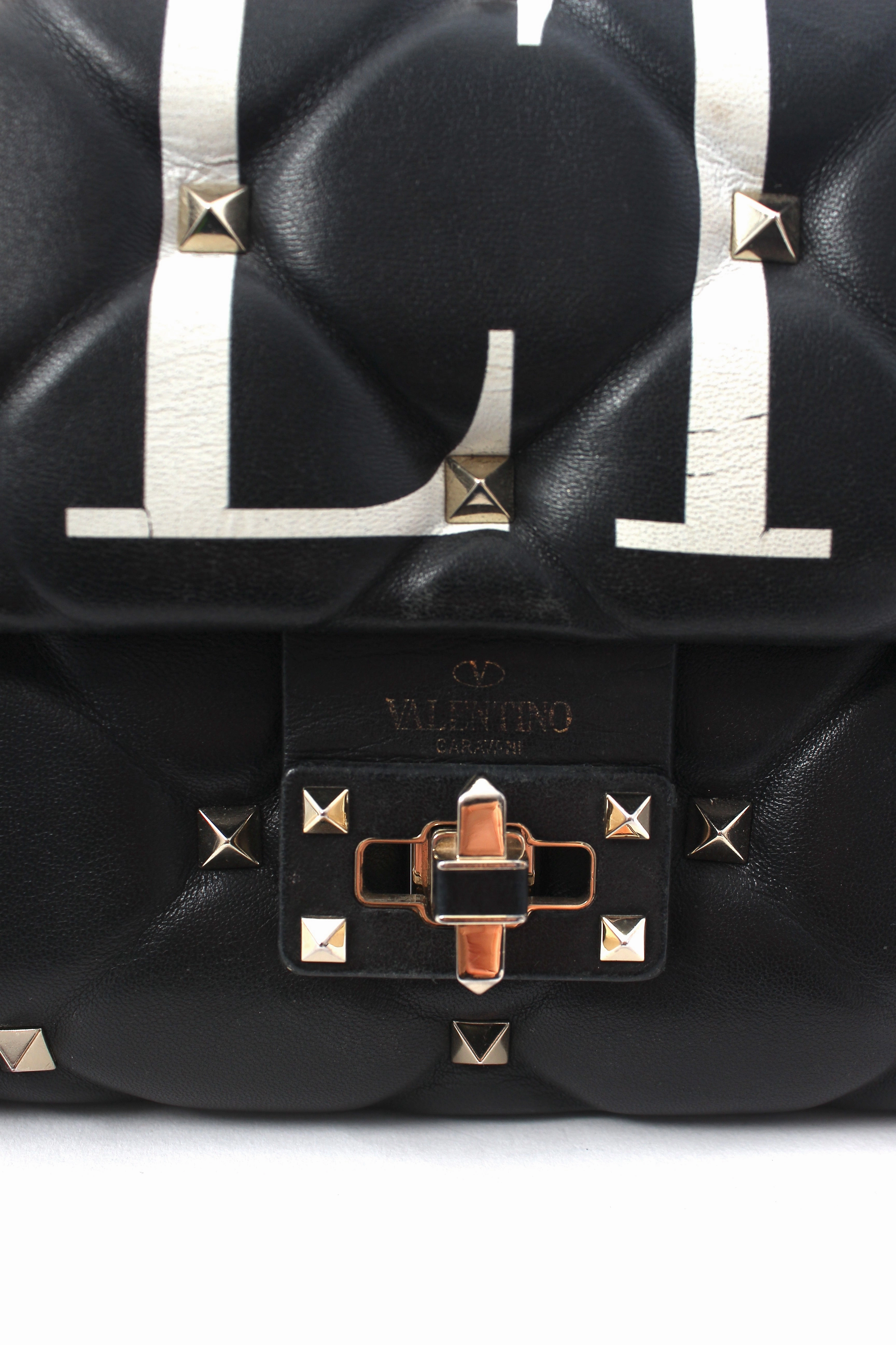 Valentino Candystud VLTN Leather Bag