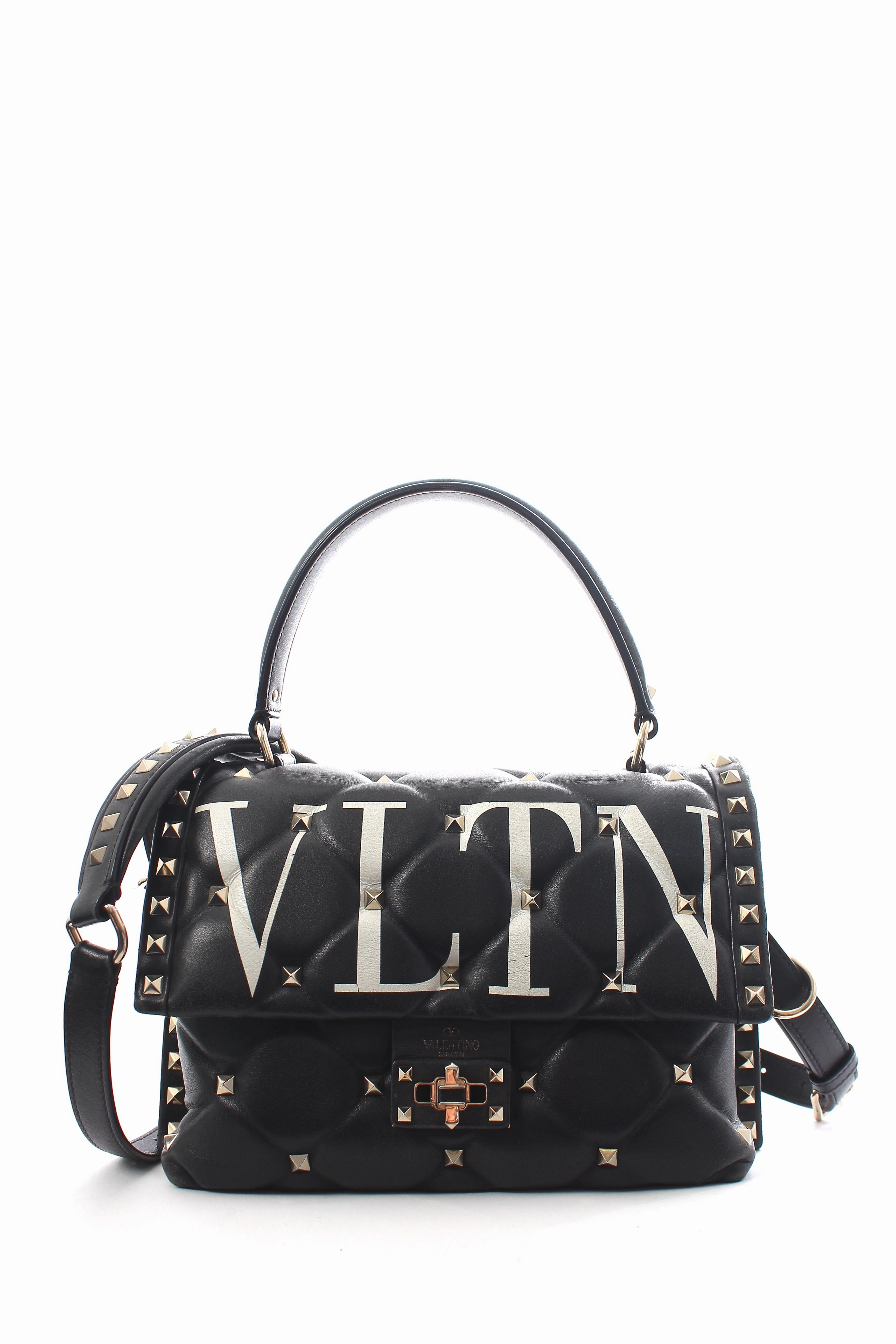 Valentino Candystud VLTN Leather Bag