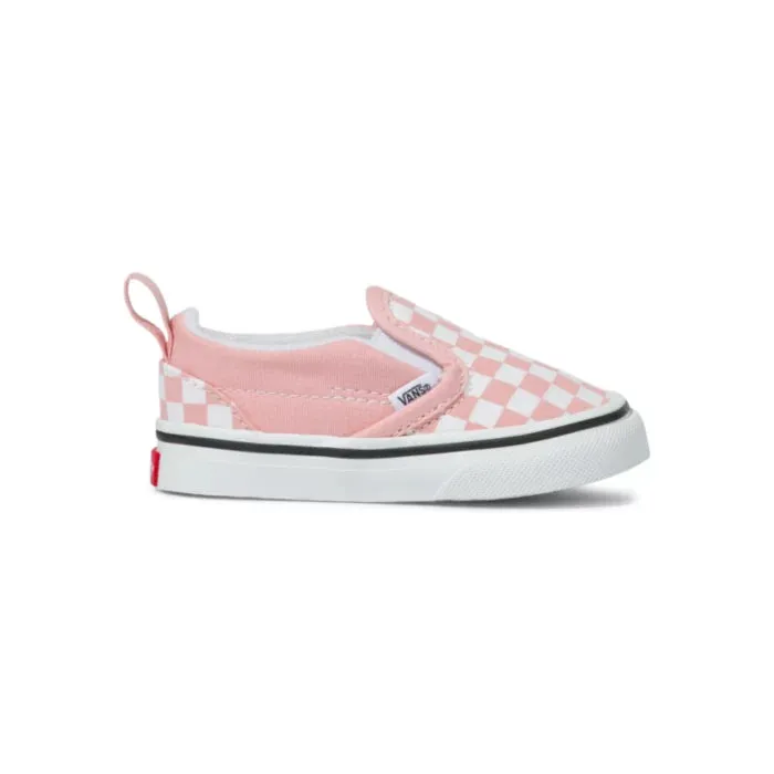 VANS Powder Pink Checkerboard Classic Slip-On V Baby/Toddler Sneaker