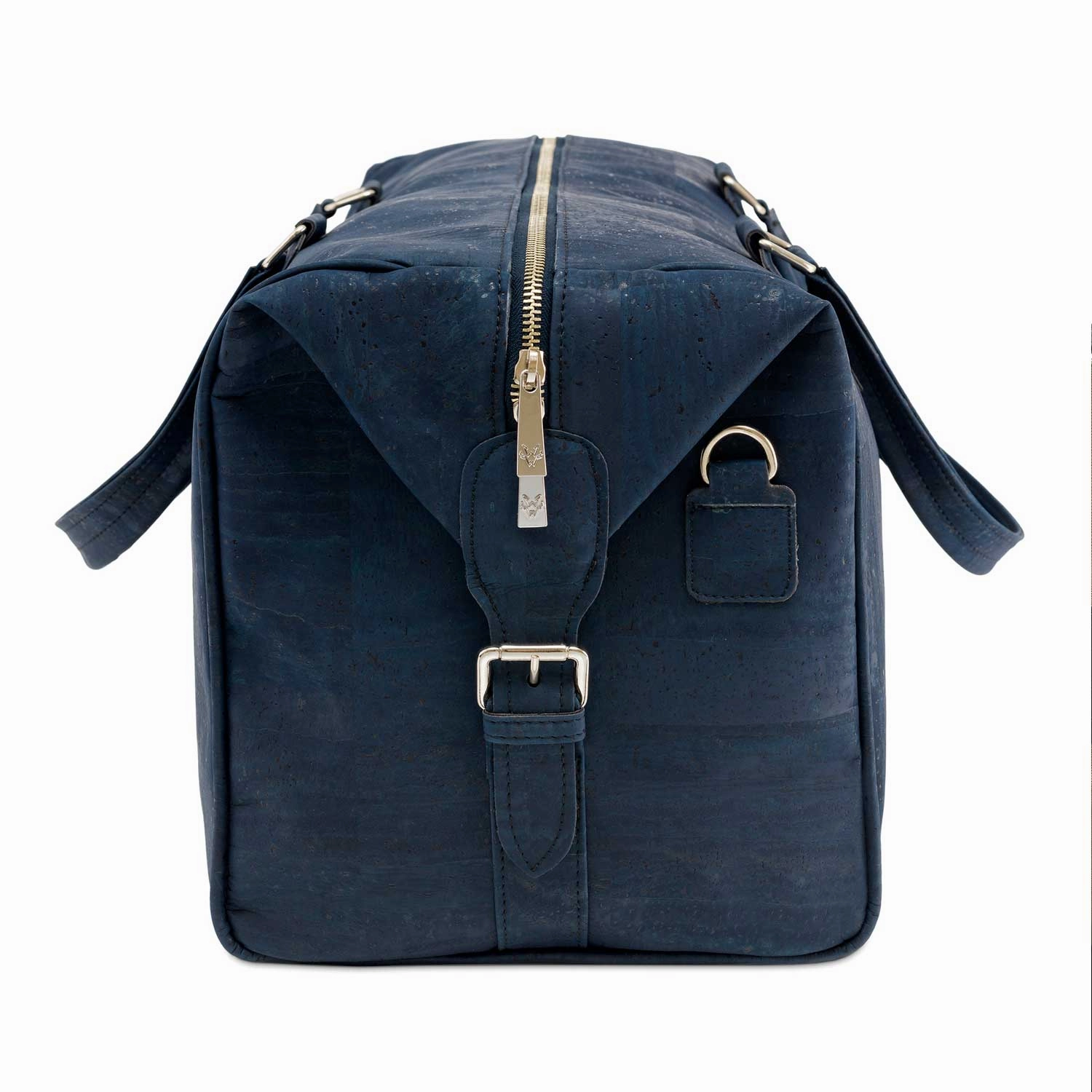 Vegan Cork Leather Weekend Bag | Blue