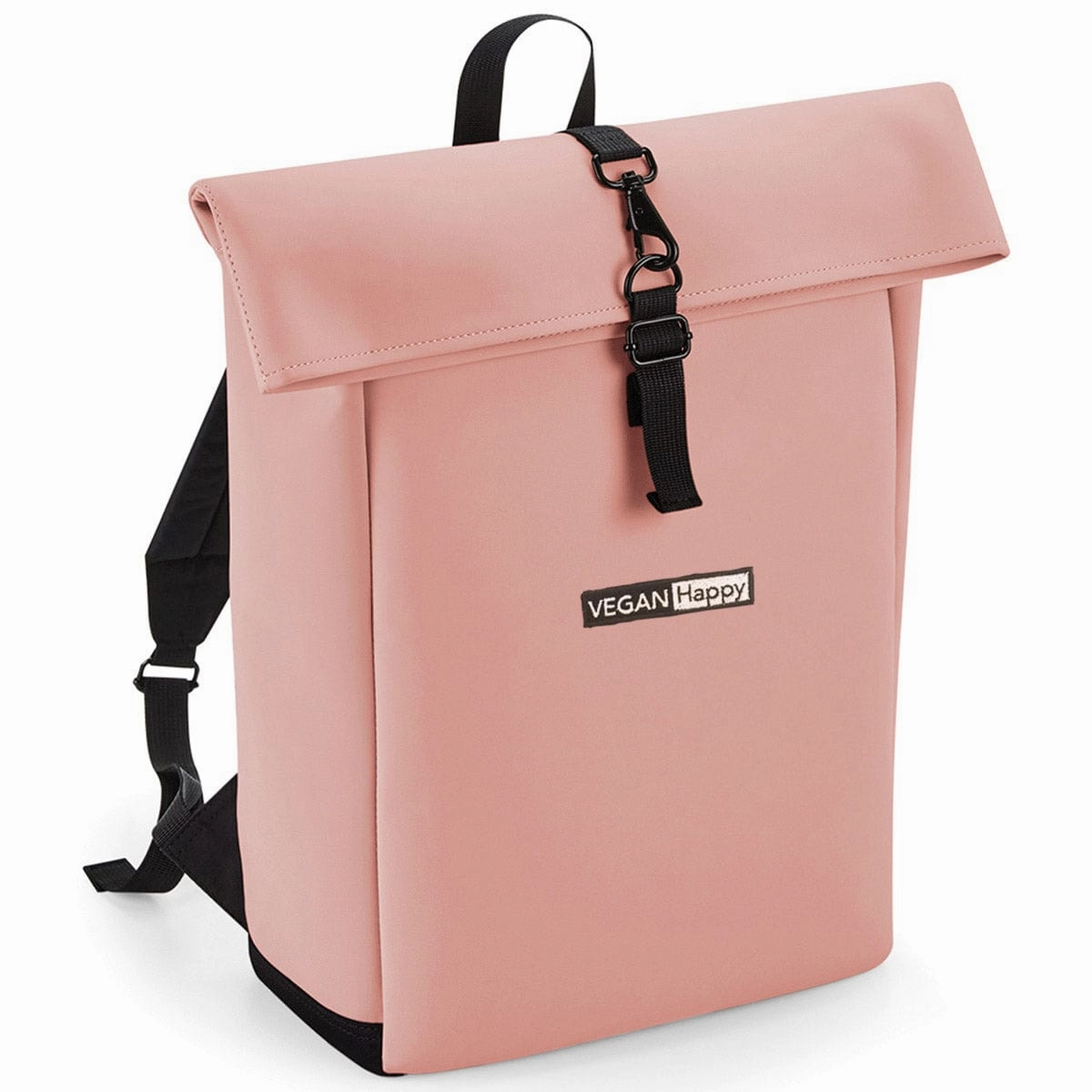 Vegan Matte PU Roll-Top Backpack | Multiple Colours