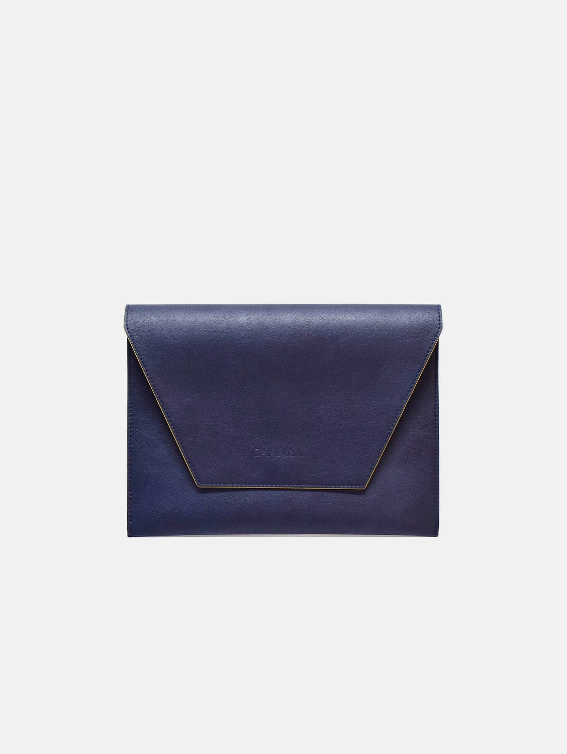 Versatile Vegan Leather Laptop Case | Blue & Yellow