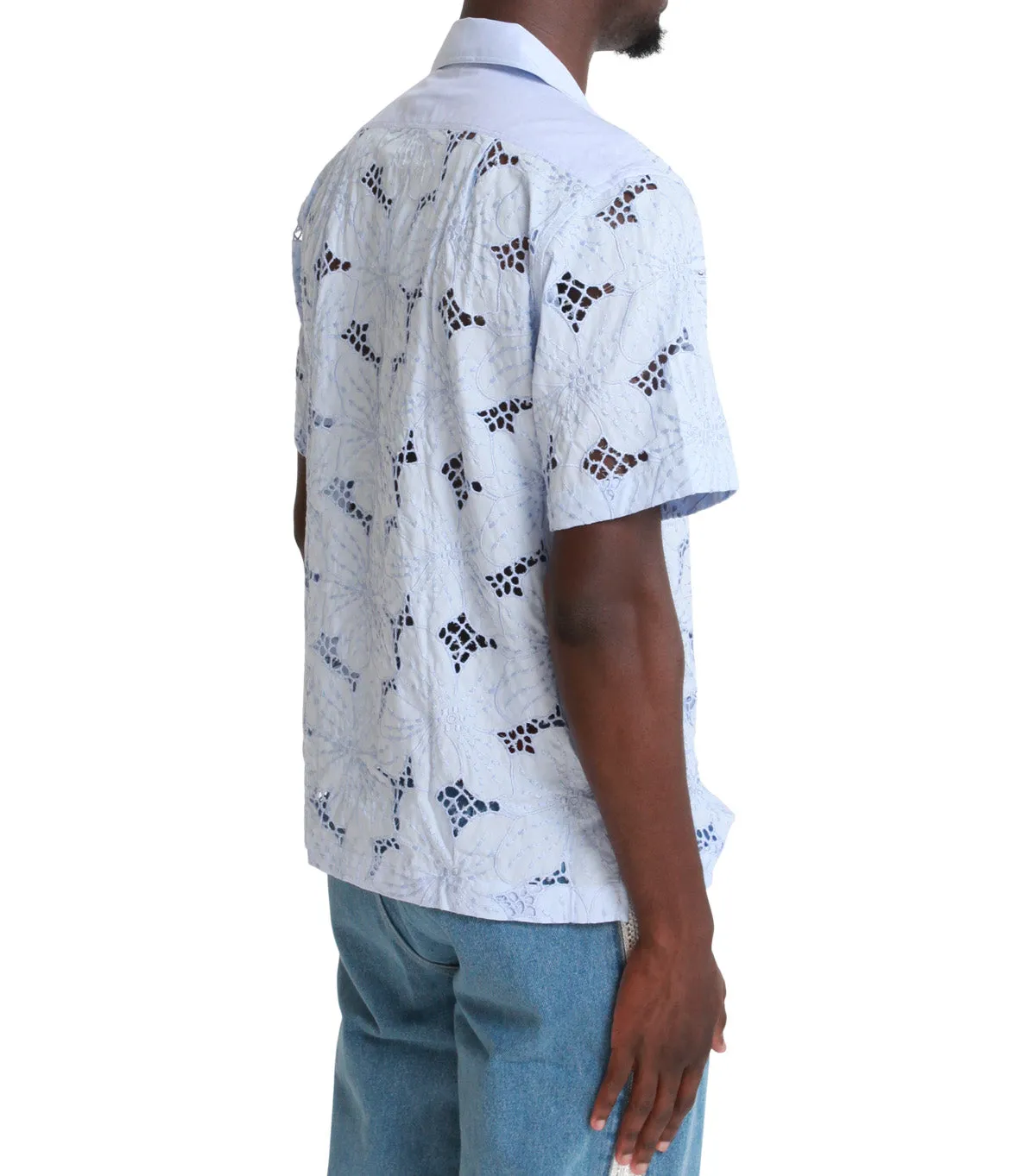 Wales Bonner Highlife Bowling Shirt Light Blue