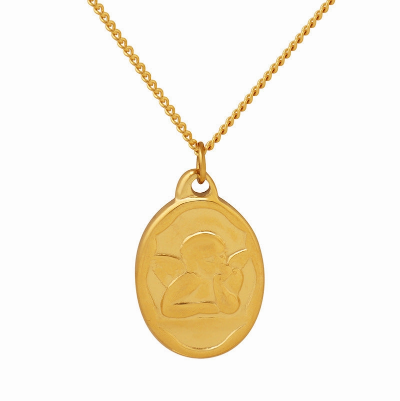 Wholesale 18K Gold Creative Titanium Steel Clavicle Chain Necklace