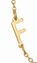 Wholesale 26 Alphabet Gold Up and Down Hole Stainless Steel Necklace