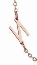 Wholesale 26 Alphabet Gold Up and Down Hole Stainless Steel Necklace