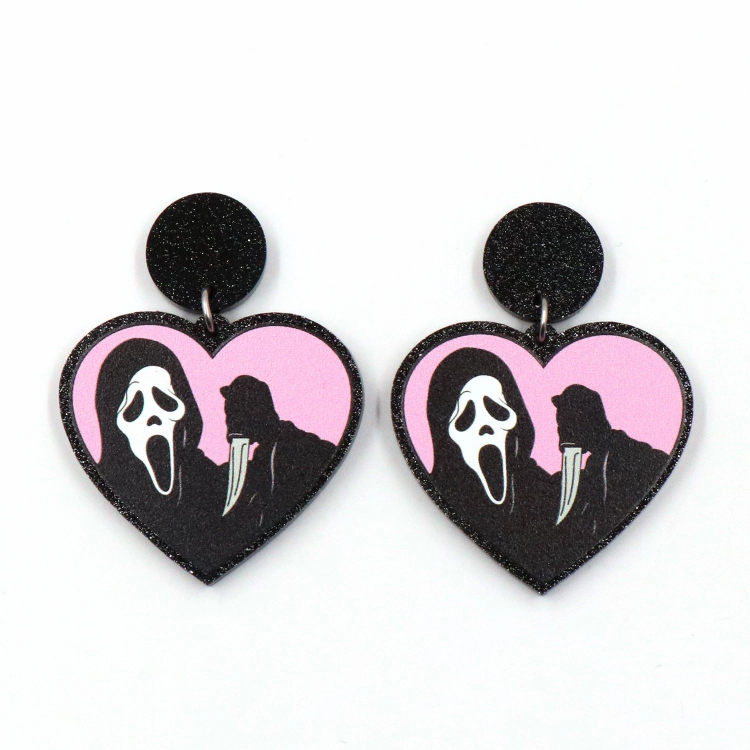 Wholesale 5pairs/pack Love Ghost Terror Halloween Acrylic Earrings