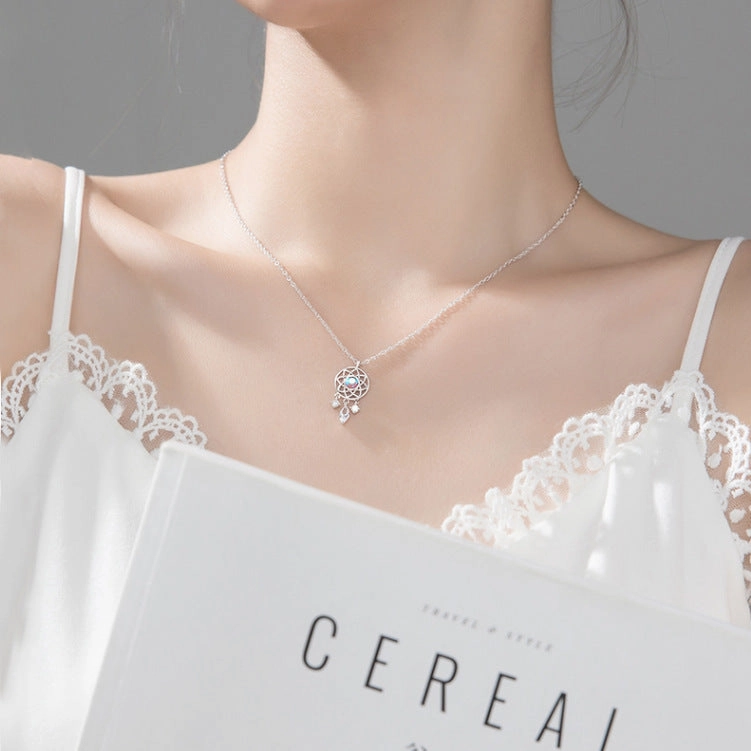 Wholesale Alloy Dream Catcher Drop Necklace