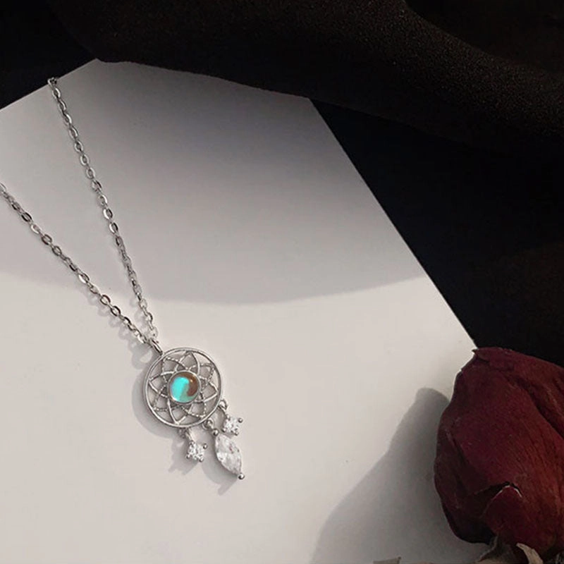 Wholesale Alloy Dream Catcher Drop Necklace