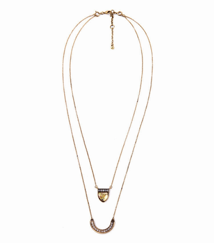 Wholesale Alloy Multilayer Star Moon Necklace